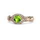 1 - Kalila Signature Peridot and Diamond Engagement Ring 