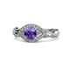 1 - Kalila Signature Iolite and Diamond Engagement Ring 