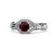 1 - Kalila Signature Red Garnet and Diamond Engagement Ring 