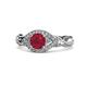 1 - Kalila Signature Ruby and Diamond Engagement Ring 