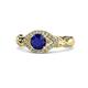 1 - Kalila Signature Blue Sapphire and Diamond Engagement Ring 