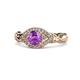 1 - Kalila Signature Amethyst and Diamond Engagement Ring 