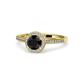 1 - Vida Signature Black and White Diamond Halo Engagement Ring 