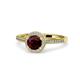 1 - Vida Signature Red Garnet and Diamond Halo Engagement Ring 