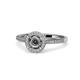1 - Vida Signature Semi Mount Halo Engagement Ring 