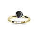 2 - Cierra 7.50 mm Round Black Diamond Solitaire Engagement Ring 