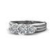 1 - Alyssa 6.40 mm Diamond Three Stone Ring 