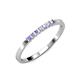 3 - Abila 2.00 mm Tanzanite and Diamond 7 Stone Wedding Band 