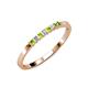 3 - Abila 2.00 mm Peridot and Diamond 7 Stone Wedding Band 