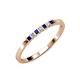 3 - Abila 2.00 mm Blue Sapphire and Diamond 7 Stone Wedding Band 