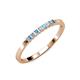 3 - Abila 2.00 mm Blue Topaz and Diamond 7 Stone Wedding Band 