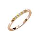 3 - Abila 2.00 mm Citrine and Diamond 7 Stone Wedding Band 