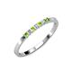 3 - Abila 2.00 mm Peridot and Diamond 7 Stone Wedding Band 