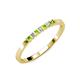 3 - Abila 2.00 mm Peridot and Diamond 7 Stone Wedding Band 