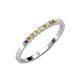 3 - Abila 2.00 mm Citrine and Diamond 7 Stone Wedding Band 