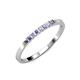 3 - Abila 2.00 mm Iolite and Diamond 7 Stone Wedding Band 