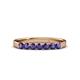 3 - Fiala 2.70 mm Iolite 7 Stone Wedding Band 
