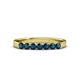 3 - Fiala 2.70 mm Blue Diamond 7 Stone Wedding Band 