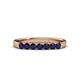 3 - Fiala 2.70 mm Blue Sapphire 7 Stone Wedding Band 
