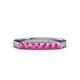 3 - Fiala 2.70 mm Pink Sapphire 7 Stone Wedding Band 
