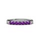 3 - Fiala 2.70 mm Amethyst 7 Stone Wedding Band 