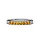 3 - Fiala 2.70 mm Citrine 7 Stone Wedding Band 