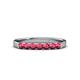 3 - Fiala 2.70 mm Rhodolite Garnet 7 Stone Wedding Band 