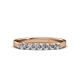 3 - Fiala 2.70 mm Diamond 7 Stone Wedding Band 