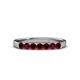 3 - Fiala 2.70 mm Ruby 7 Stone Wedding Band 
