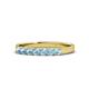 1 - Fiala 2.70 mm Aquamarine 7 Stone Wedding Band 