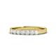 1 - Fiala 2.70 mm White Sapphire 7 Stone Wedding Band 