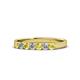 1 - Fiala 2.70 mm Yellow Sapphire and Diamond 7 Stone Wedding Band 