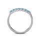 6 - Fiala 2.70 mm Aquamarine 7 Stone Wedding Band 