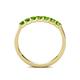 6 - Fiala 2.70 mm Peridot 7 Stone Wedding Band 