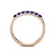 6 - Fiala 2.70 mm Blue Sapphire 7 Stone Wedding Band 
