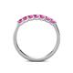 6 - Fiala 2.70 mm Pink Sapphire 7 Stone Wedding Band 