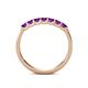 6 - Fiala 2.70 mm Amethyst 7 Stone Wedding Band 