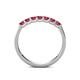 6 - Fiala 2.70 mm Rhodolite Garnet 7 Stone Wedding Band 