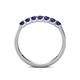 6 - Fiala 2.70 mm Blue Sapphire 7 Stone Wedding Band 