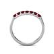 6 - Fiala 2.70 mm Ruby 7 Stone Wedding Band 