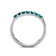 6 - Fiala 2.70 mm London Blue Topaz 7 Stone Wedding Band 