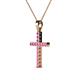 2 - Aja Petite Pink Sapphire Cross Pendant 