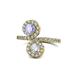 1 - Kevia Tanzanite and Diamond with Side Diamonds Bypass Ring 