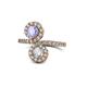 1 - Kevia Tanzanite and Diamond with Side Diamonds Bypass Ring 