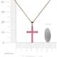 4 - Aja Petite Pink Sapphire Cross Pendant 