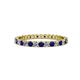 1 - Audrey 2.00 mm Blue Sapphire and Diamond U Prong Eternity Band 