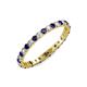 4 - Audrey 2.00 mm Blue Sapphire and Diamond U Prong Eternity Band 
