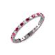 4 - Audrey 2.00 mm Ruby and Diamond U Prong Eternity Band 