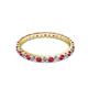 3 - Audrey 2.00 mm Ruby and Diamond U Prong Eternity Band 