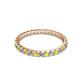 3 - Audrey 2.00 mm Yellow Sapphire and Diamond U Prong Eternity Band 